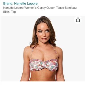 NWT Nanette Lepore Gypsy Queen S bikini top